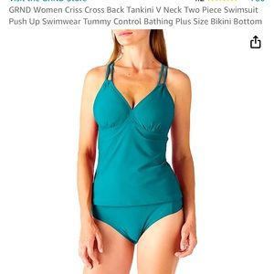 Tankini with adjustable straps